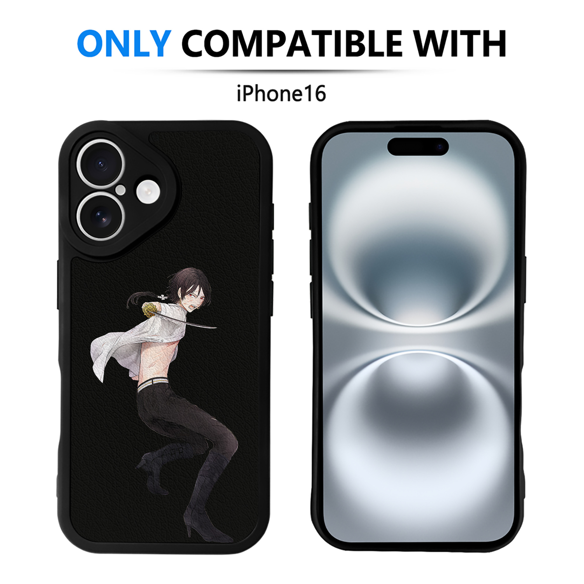 （画像用） 刀剣乱舞 Touken Ranbu 【iPhone 16シリーズ対応】シリコンスマホケース（レザー調） 材質：シリコン